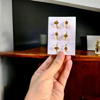 6 Pcs Kids Girl Crystal Adjustable Ring Set