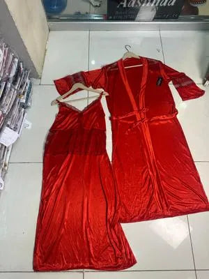 2 pcs Jersey Lace Light Weight Nightwear Set