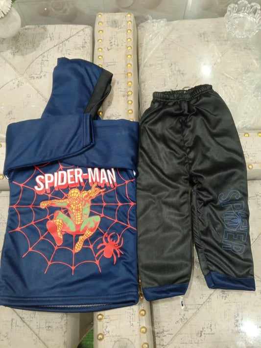 1 Pc Boy's Cotton Fleece Printed Hoodie Tracksuit