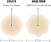 CHARMKING Pasties Nipple Covers 4 Pairs for Women, Reusable Adhesive Silicone Nipple Covers No Show
