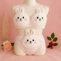 New High Quality Sexy Cute Kitty Anime Soft Plush Design Bra & Panty Set