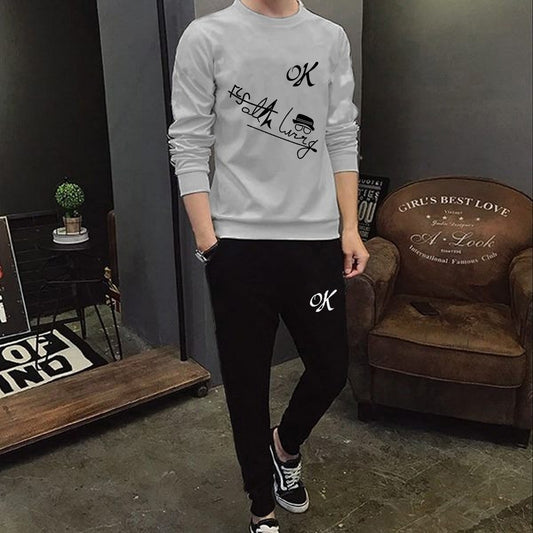 Soft and Comfortable Fabric T Shirt & Trouser For Men Printed Tracksuit top quality