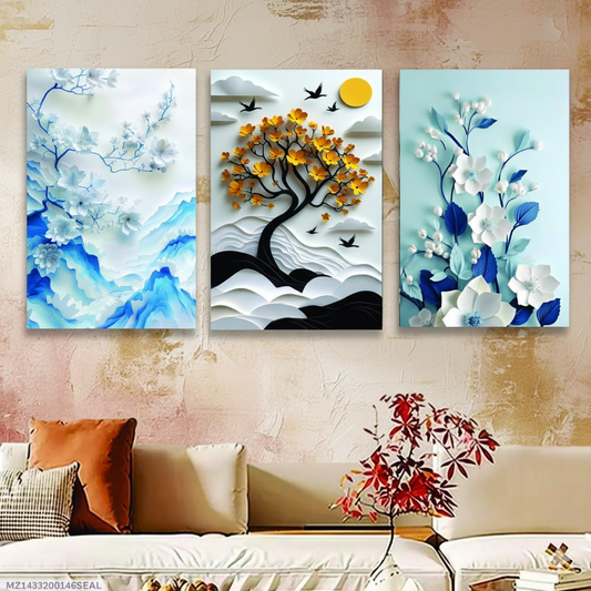 3-Piece Wooden Wall Art Set
