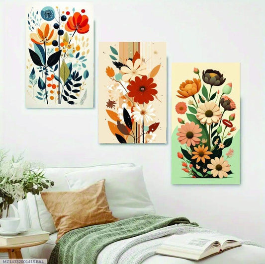 Set of 3 Floral Wall Frames