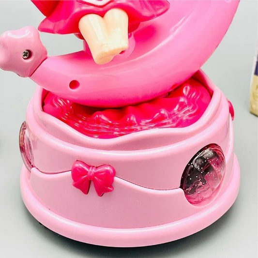 Rotating Moon Doll Toy With LED Lights & Music
