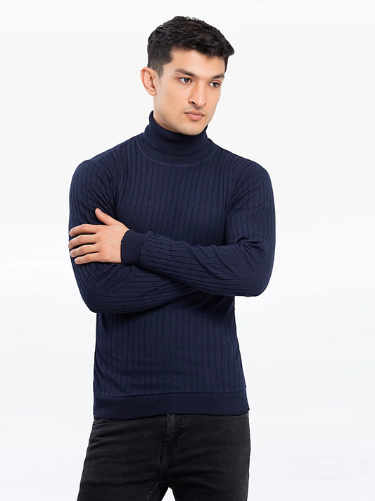 Men's Navy High Neck