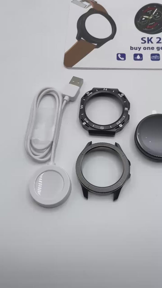 Sk 22 Smartwatch With 2 Watch Body And 2 Stripes Amoled Display